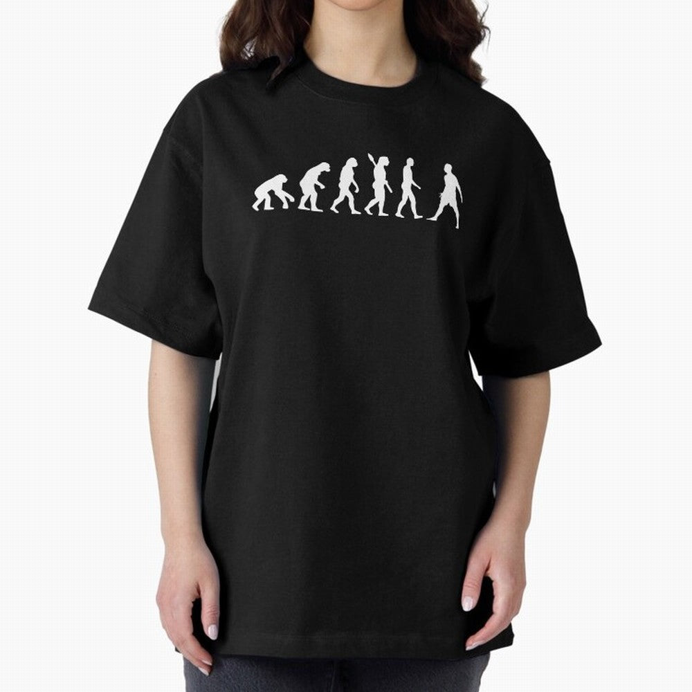CR7 Mankind evolution Oversized T-Shirt Represent Football Lovers during Global Football Passion for FIFA World Cup 2026 Group Stage, Filled with Haaland, England, Stadium Memories, Football Loyalty, International Chants and Championship Tradition;