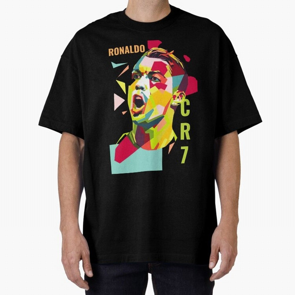 RONALDO CR7 Design Oversized T-Shirt Bring a Vintage Feel to Global Football Passion for FIFA World Cup 2026 USA Canada Mexico, Made for Messi, Neymar and Mbappe, Brazil, Portugal and Argentina, Worldwide Fan Energy, Dramatic Goals, Stadium Lights