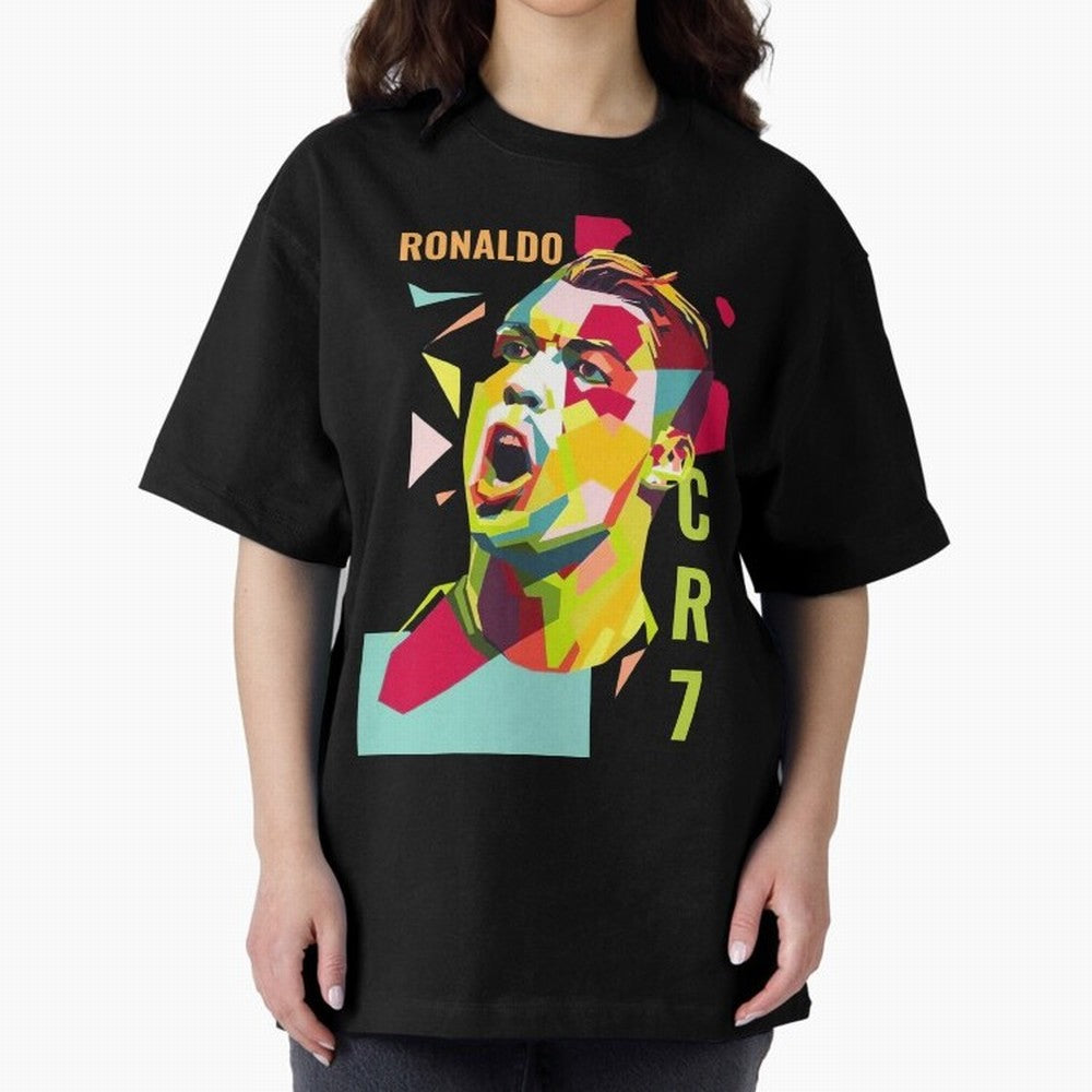 RONALDO CR7 Design Oversized T-Shirt Bring a Vintage Feel to Global Football Passion for FIFA World Cup 2026 USA Canada Mexico, Made for Messi, Neymar and Mbappe, Brazil, Portugal and Argentina, Worldwide Fan Energy, Dramatic Goals, Stadium Lights