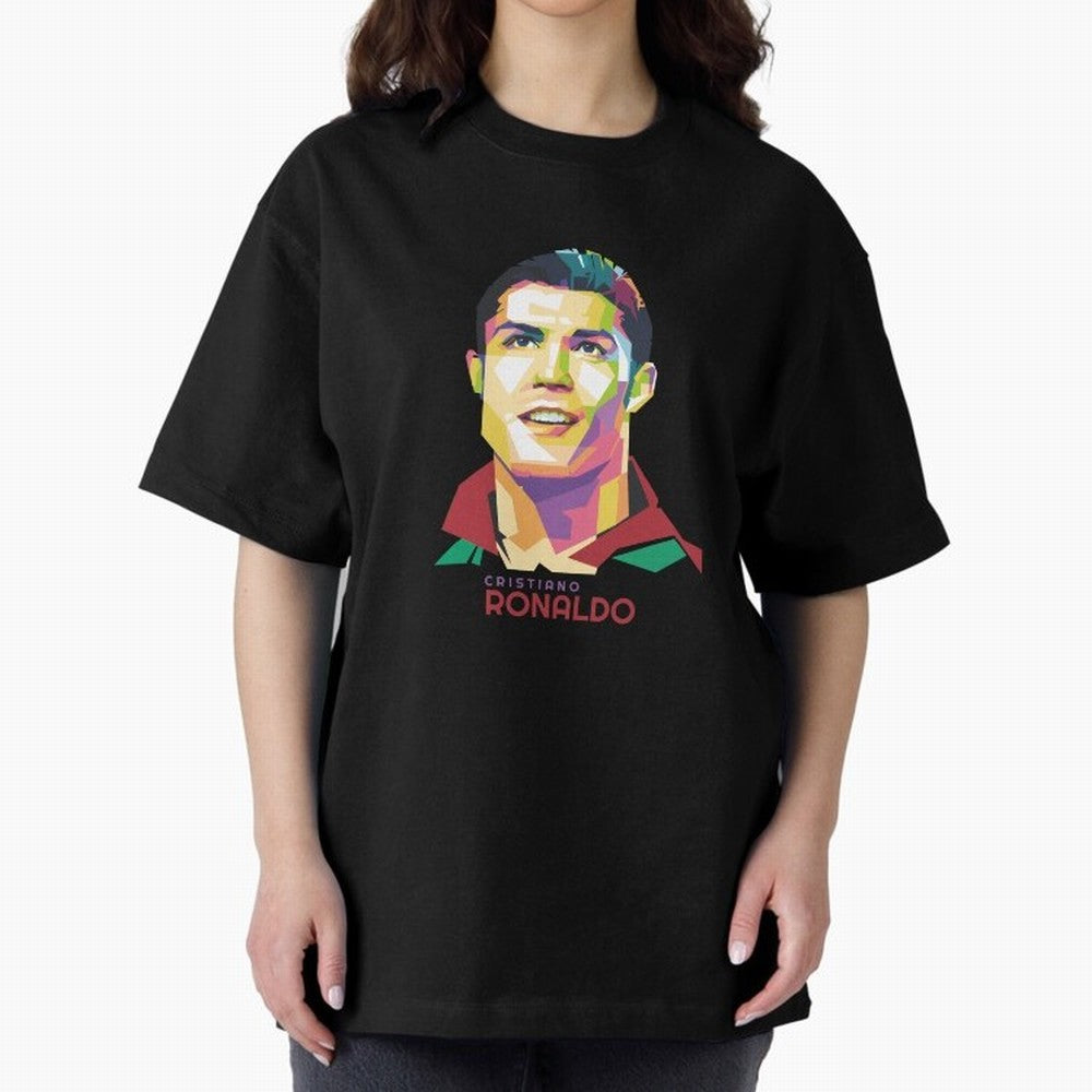 Cristiano Ronaldo Oversized T-Shirt Bring International Match Energy to FIFA World Cup 2026 Group Stage Inspired by Messi, Brazil Energy, Championship Spirit, Famous Goals, Roaring Crowds and International Football Unity; Great for Watch Parties,