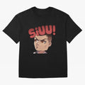 Cristiano Ronaldo Siuuu Oversized T-Shirt Bring FIFA World Cup 2026 Capturing Messi, CR7 and Mbappe, England Energy, Vintage Soccer Flavor, Modern Football Stars, National Flags and Final Night Emotion; Great for Supporters Who Love Legendary