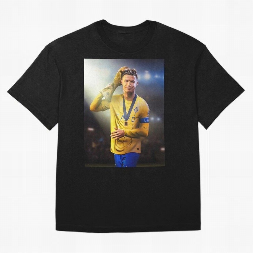 Cristiano Ronaldo Oversized T-Shirt Celebrate Global Passion for FIFA World Cup 2026 Centered on Messi and Cristiano Ronaldo, Spain Energy, Worldwide Fan Energy, Dramatic Goals, Stadium Lights and Championship Celebrations; Ideal for Fans Who