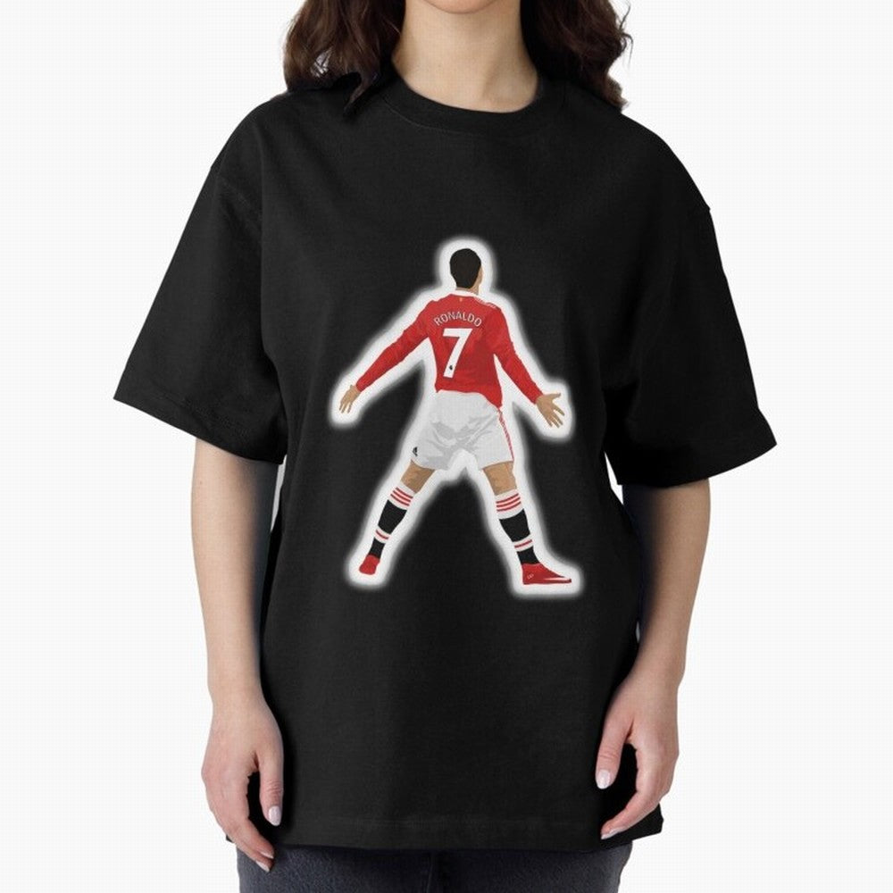 Art Cristiano Ronaldo Oversized T-Shirt Celebrate Classic Football Spirit in Global Football Passion for FIFA World Cup 2026 USA Canada Mexico, Featuring Messi and Cristiano Ronaldo, England, France and Netherlands, Football Festival Excitement,