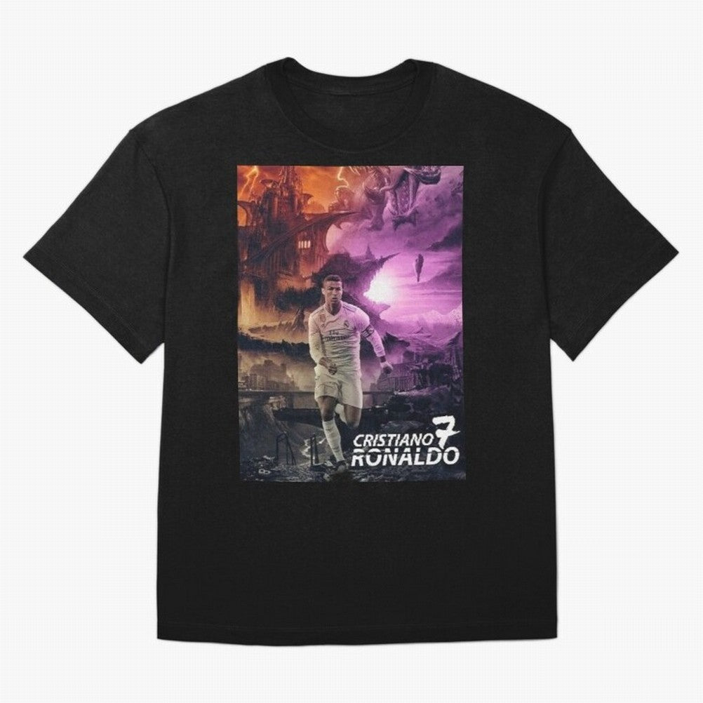 Cristiano Ronaldo | CR7 Design Oversized T-Shirt Celebrate Rivalries and Pride in FIFA World Cup 2026 Spirit, Inspired by England and Germany, Messi, CR7 and Mbappe, Champion Mindset, Group Stage Buzz, Knockout Tension and Passionate Fan Culture;