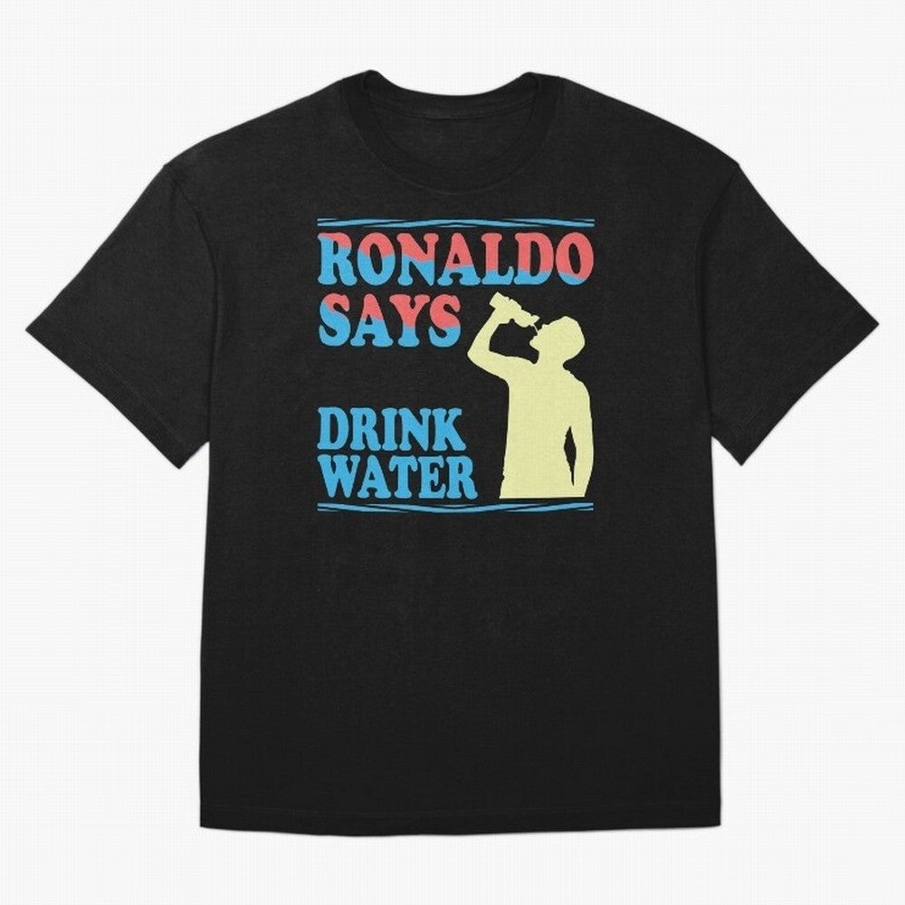 Drink Water Ronaldo Oversized T-Shirt Live the Energy of FIFA World Cup 2026 Group Stage Filled with Cristiano Ronaldo, Haaland and CR7, Argentina Energy, Worldwide Fan Energy, Dramatic Goals, Stadium Lights and Championship Celebrations; Perfect
