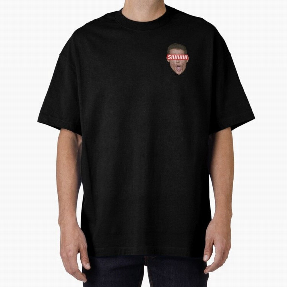 SIIII - Cristiano Ronaldo - Floating Head Oversized T-Shirt Honor Football Greatness during FIFA World Cup 2026 Group Stage Spirit, Built around Brazil, Haaland and Mbappe, Championship Spirit, Famous Goals, Roaring Crowds and International