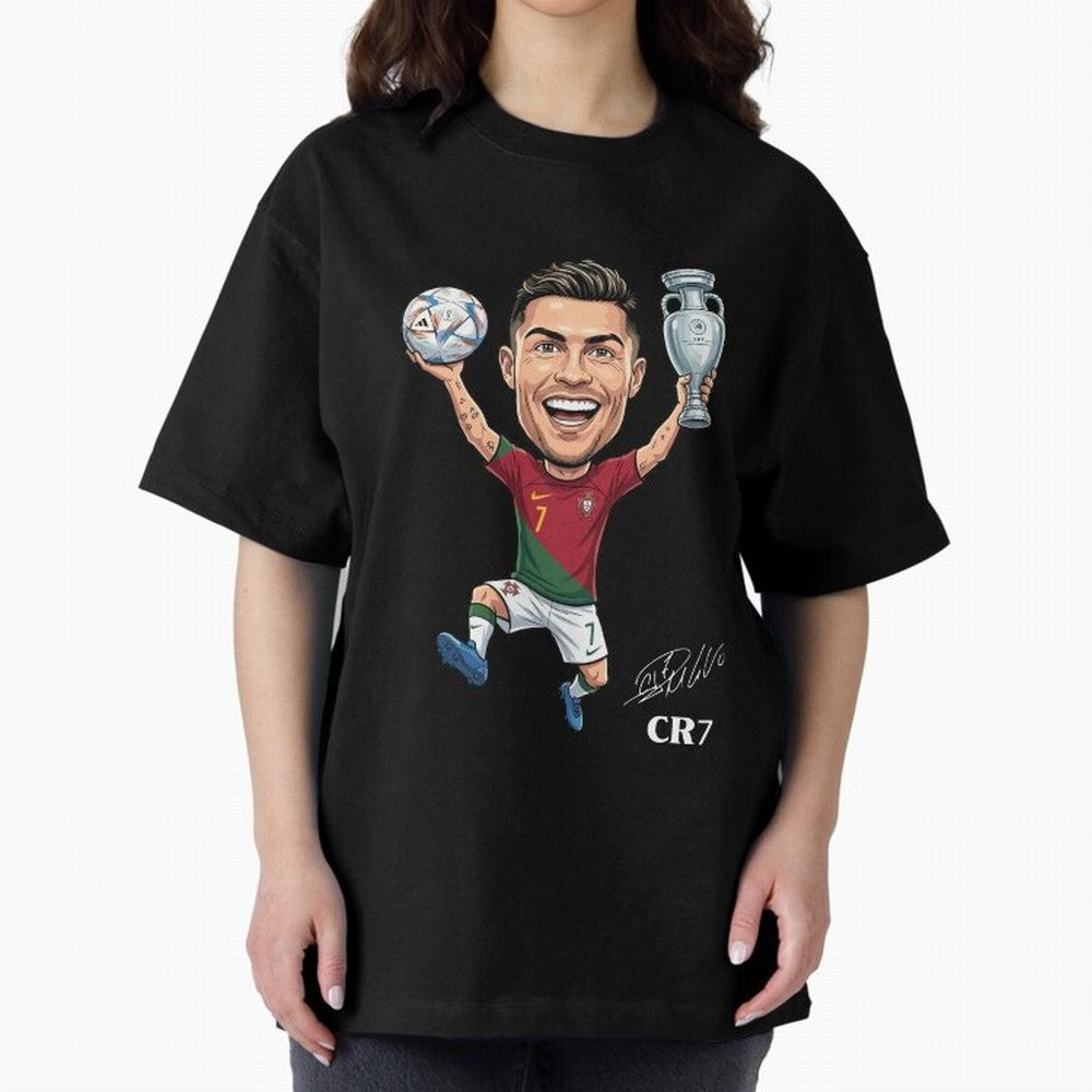 Cristiano Ronaldo Campion Oversized T-Shirt Bring a Vintage Feel to the FIFA World Cup 2026 Journey through Cristiano Ronaldo Highlights, England, France and Netherlands Pride, Tournament Hype, Historic Matchups, Family Viewing Parties and Global