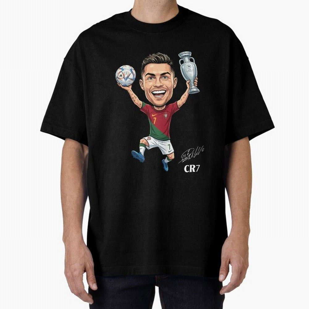 Cristiano Ronaldo Campion Oversized T-Shirt Bring a Vintage Feel to the FIFA World Cup 2026 Journey through Cristiano Ronaldo Highlights, England, France and Netherlands Pride, Tournament Hype, Historic Matchups, Family Viewing Parties and Global