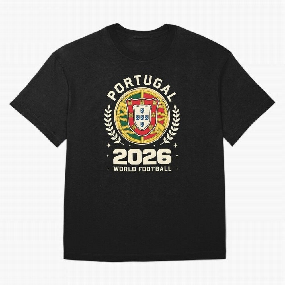 Portugal 2026 World Football Oversized T-Shirt Celebrate Fan Culture around Match Day Hype around FIFA World Cup 2026, Neymar, Argentina and Brazil, Worldwide Fan Energy, Dramatic Goals, Stadium Lights and Championship Celebrations; Great for