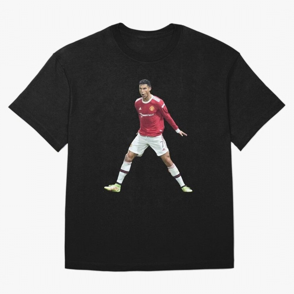 Ronaldo in Flight Oversized T-Shirt Relive the Noise and Pride of FIFA World Cup 2026 USA Canada Mexico for Fans of Cristiano Ronaldo and Spain, Bringing Championship Spirit, Famous Goals, Roaring Crowds and International Football Unity; Made for