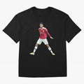 Ronaldo in Flight Oversized T-Shirt Relive the Noise and Pride of FIFA World Cup 2026 USA Canada Mexico for Fans of Cristiano Ronaldo and Spain, Bringing Championship Spirit, Famous Goals, Roaring Crowds and International Football Unity; Made for