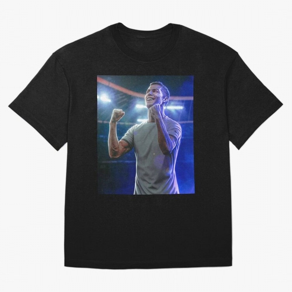 Cristiano Ronaldo Oversized T-Shirt Show Up for the Glory of Global Football Passion for FIFA World Cup 2026, Highlighting CR7 and Messi, Netherlands, Vintage Soccer Flavor, Modern Football Stars, National Flags and Final Night Emotion; Built for