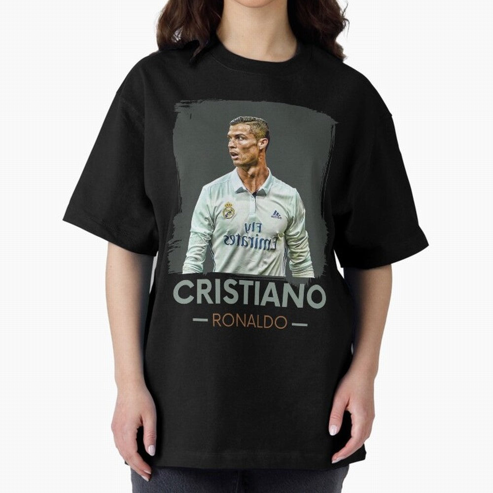 Cristiano Ronaldo Best Seller Oversized T-Shirt Show Up for the Glory of FIFA World Cup 2026 Group Stage for Fans of Neymar, Haaland and Cristiano Ronaldo and Brazil, Portugal and Argentina, Bringing Stadium Memories, Football Loyalty,