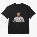 Sticker Ronaldo 2024 Oversized T-Shirt Honor Global Football Passion for FIFA World Cup 2026 Group Stage, Driven by Messi, Neymar and Mbappe, France and Portugal, Football Festival Excitement, Trophy Ambitions, Country Rivalries and Star Player