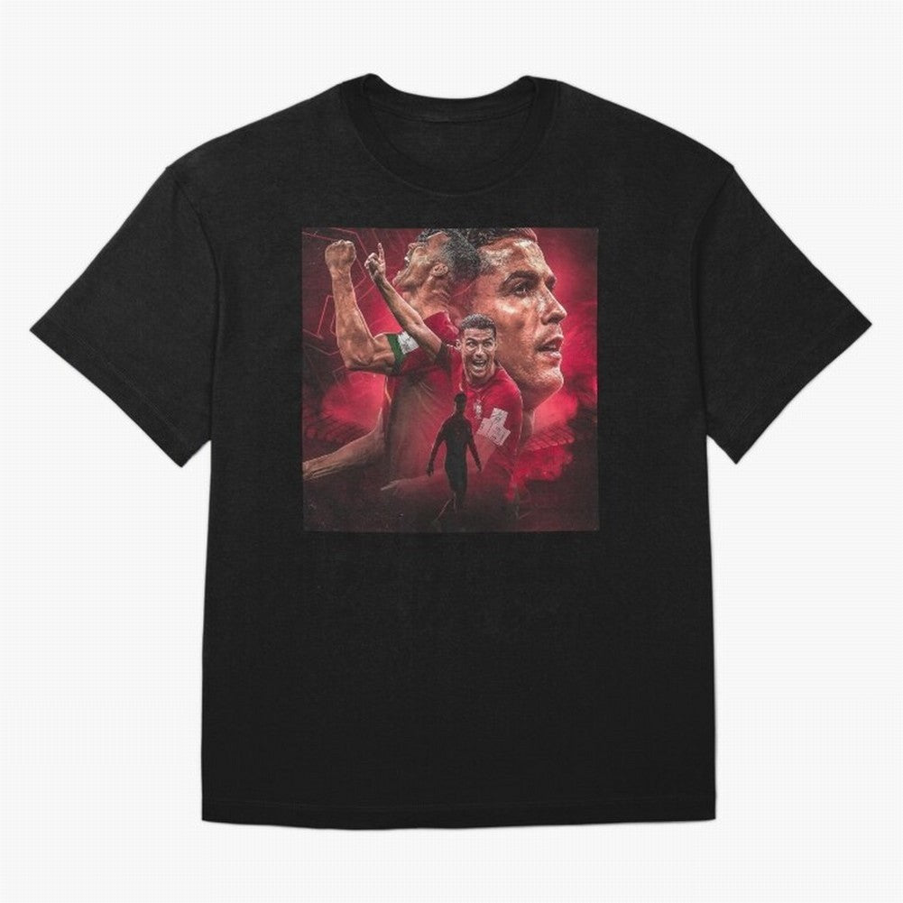 Cristiano Ronaldo - CR 7 Celebration Oversized T-Shirt Bring Legendary Rivalry Energy to FIFA World Cup 2026 for Fans of Messi and France and Portugal, Bringing Global Supporter Spirit, Legendary Goals, National Colors and Tournament Celebration;