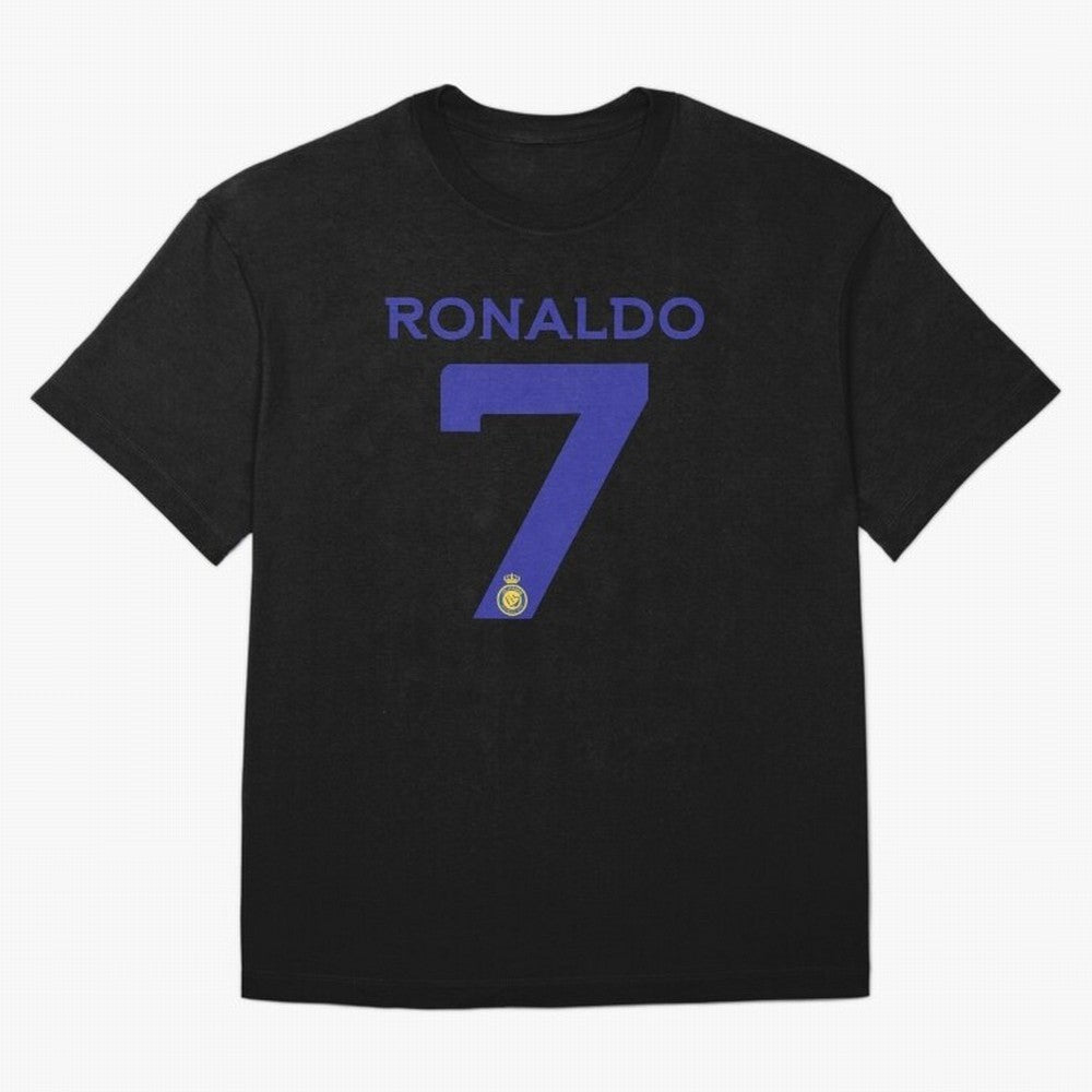 Ronaldo 7 Al-Nassr Football Club - Oversized T-Shirt Bring FIFA World Cup 2026 Capturing Messi, CR7 and Mbappe, England Energy, Vintage Soccer Flavor, Modern Football Stars, National Flags and Final Night Emotion; Great for Supporters Who Love