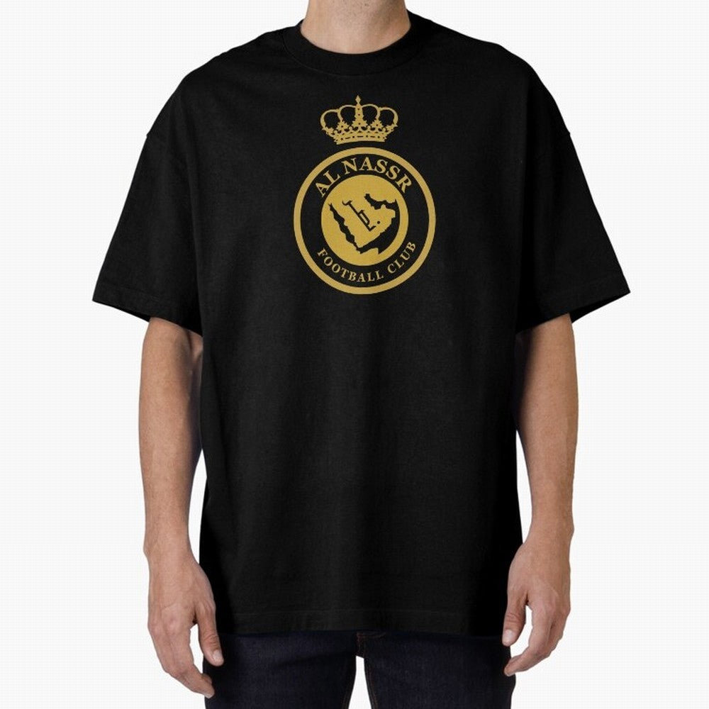 Al-Nassr Football Club - Oversized T-Shirt Celebrate FIFA World Cup 2026 Spirit, Filled with Spain, Cristiano Ronaldo, Champion Mindset, Group Stage Buzz, Knockout Tension and Passionate Fan Culture; Ideal for Football Dads, Football Moms, Friends,
