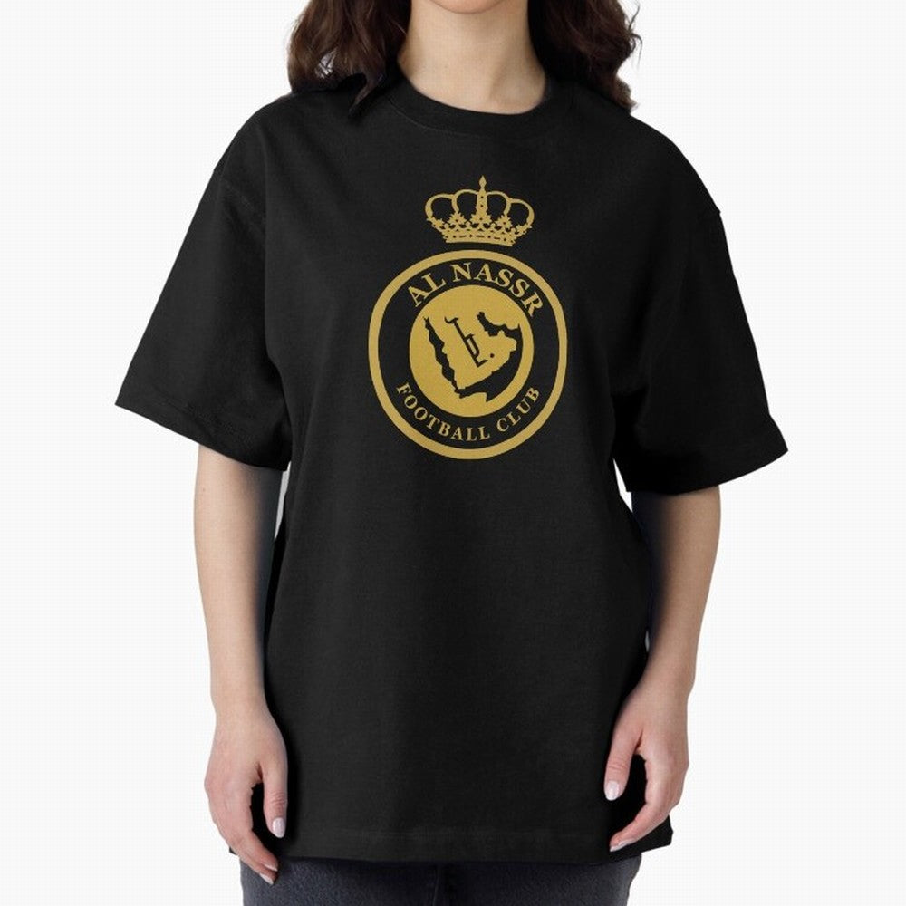 Al-Nassr Football Club - Oversized T-Shirt Celebrate FIFA World Cup 2026 Spirit, Filled with Spain, Cristiano Ronaldo, Champion Mindset, Group Stage Buzz, Knockout Tension and Passionate Fan Culture; Ideal for Football Dads, Football Moms, Friends,
