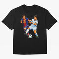 2 GOATS Oversized T-Shirt Back the Journey through FIFA World Cup 2026 USA Canada Mexico Built around Mbappe and Neymar, Brazil, Portugal and Argentina Energy, Champion Mindset, Group Stage Buzz, Knockout Tension and Passionate Fan Culture; Perfect
