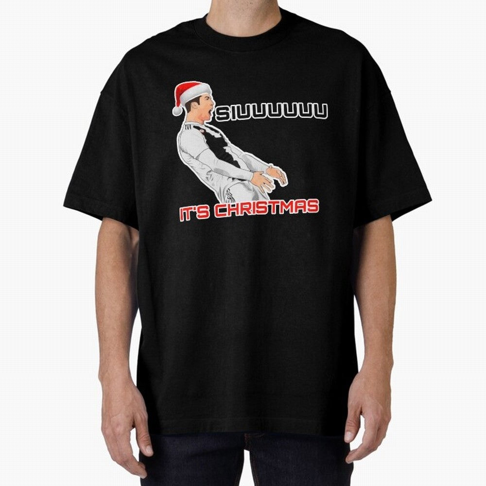 Siuuuuuu CR7 Christmas funny Oversized T-Shirt Live for the Drama of FIFA World Cup 2026 USA Canada Mexico Spirit, with Brazil, Portugal and Argentina, Neymar, Haaland and Cristiano Ronaldo, Stadium Memories, Football Loyalty, International Chants