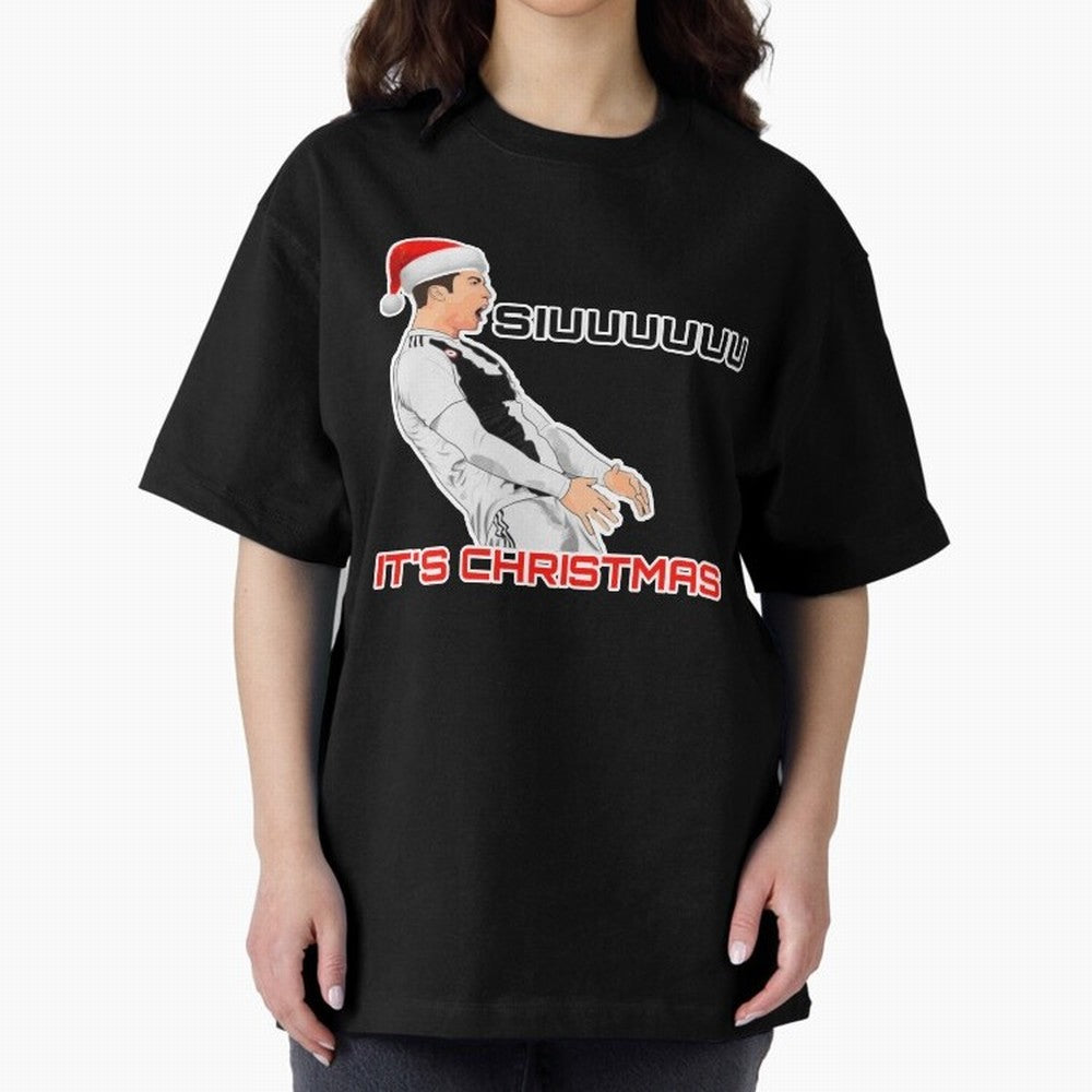 Siuuuuuu CR7 Christmas funny Oversized T-Shirt Live for the Drama of FIFA World Cup 2026 USA Canada Mexico Spirit, with Brazil, Portugal and Argentina, Neymar, Haaland and Cristiano Ronaldo, Stadium Memories, Football Loyalty, International Chants