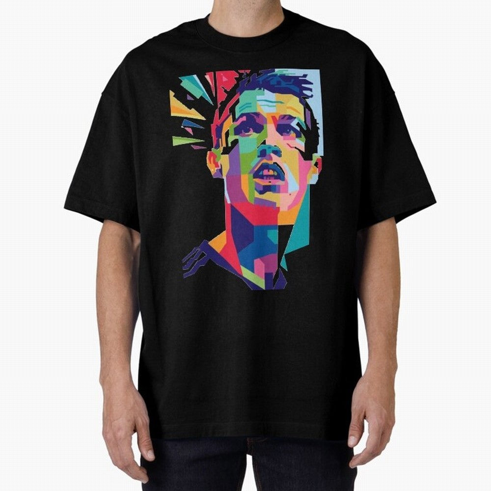 CR7 Sketch Oversized T-Shirt Relive Legendary Nights from the FIFA World Cup 2026 USA Canada Mexico Journey through Haaland and Mbappe Highlights, Portugal, Spain and Germany Pride, Global Supporter Spirit, Legendary Goals, National Colors and