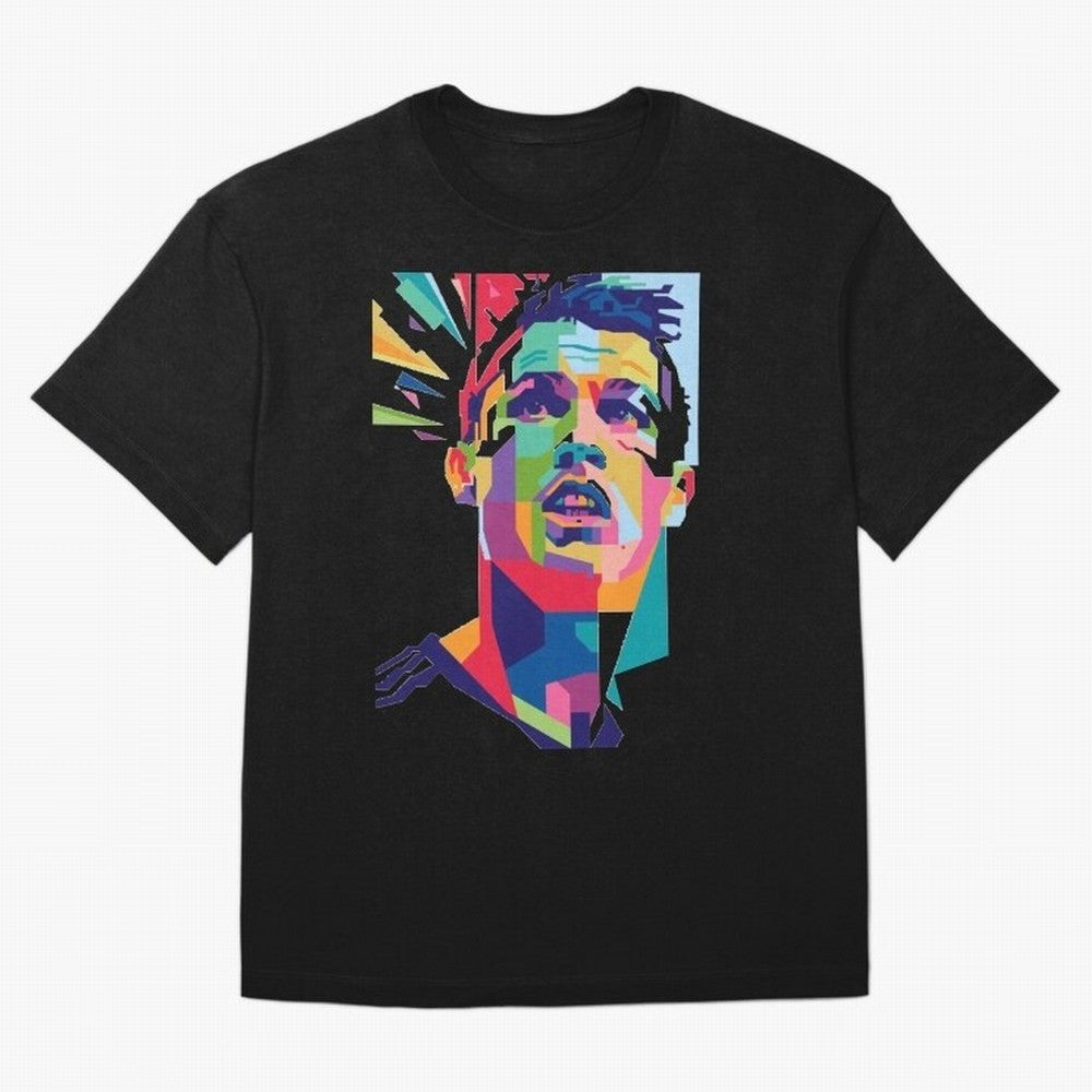 CR7 Sketch Oversized T-Shirt Relive Legendary Nights from the FIFA World Cup 2026 USA Canada Mexico Journey through Haaland and Mbappe Highlights, Portugal, Spain and Germany Pride, Global Supporter Spirit, Legendary Goals, National Colors and