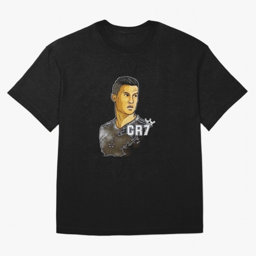 Cristiano Ronaldo digital art Oversized T-Shirt Support Iconic Players in Match Day Hype around FIFA World Cup 2026 Group Stage, Haaland and Mbappe, Argentina and Brazil, Stadium Memories, Football Loyalty, International Chants and Championship