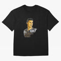 Cristiano Ronaldo digital art Oversized T-Shirt Support Iconic Players in Match Day Hype around FIFA World Cup 2026 Group Stage, Haaland and Mbappe, Argentina and Brazil, Stadium Memories, Football Loyalty, International Chants and Championship