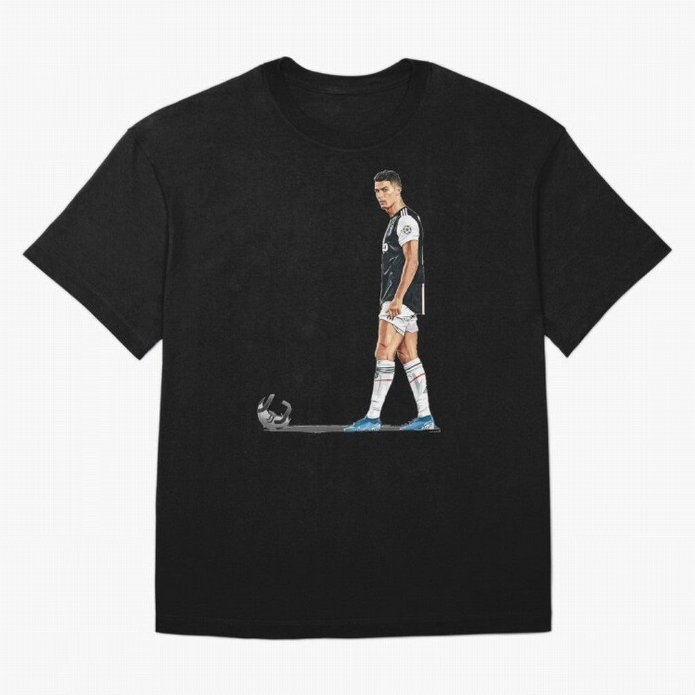 Ronaldo Watercolor Oversized T-Shirt Fuel FIFA World Cup 2026 for Fans of Mbappe and Neymar and Spain and Netherlands, Bringing Championship Spirit, Famous Goals, Roaring Crowds and International Football Unity; Perfect for Fans, Collectors, Family