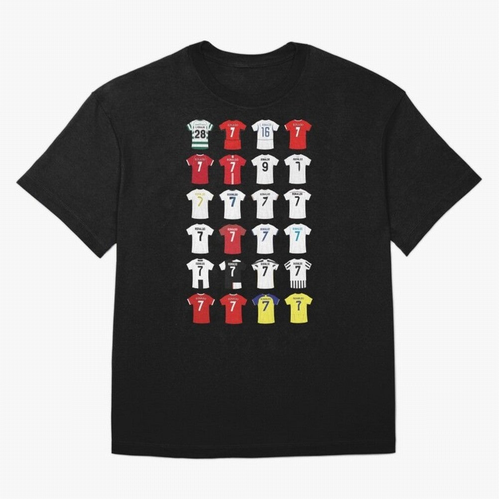 Cristiano Ronaldo Football Oversized T-Shirt Bring Trophy Dreams to Global Football Passion for FIFA World Cup 2026 Group Stage, Connected to Cristiano Ronaldo, Haaland and CR7, England, France and Netherlands, Stadium Memories, Football Loyalty,