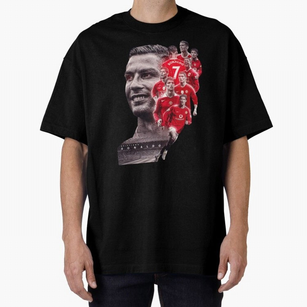 ronaldo Oversized T-Shirt Stand Proud for FIFA World Cup 2026 USA Canada Mexico Filled with Haaland and Mbappe, England, France and Netherlands Energy, Global Supporter Spirit, Legendary Goals, National Colors and Tournament Celebration; Made for