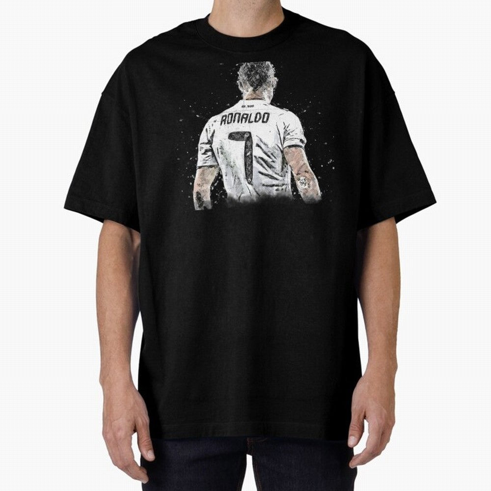 Cristiano Ronaldo Cristiano ronaldo back Oversized T-Shirt Fuel the Hype around FIFA World Cup 2026 for Fans of CR7 and Messi and England and Germany, Bringing Match Day Excitement, Supporter Culture, Golden Goals and Global Football Passion; Ideal