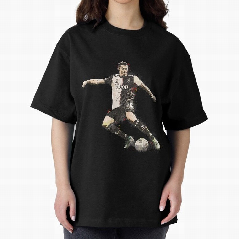 Cristiano Ronaldo Oversized T-Shirt Capture Stadium Memories from Match Day Hype around FIFA World Cup 2026 USA Canada Mexico, Messi, Argentina and Brazil, Match Day Excitement, Supporter Culture, Golden Goals and Global Football Passion; Great for