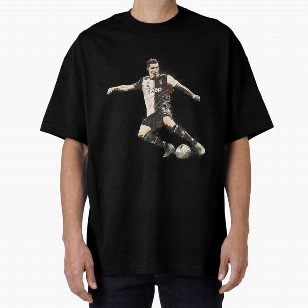 Cristiano Ronaldo Oversized T-Shirt Capture Stadium Memories from Match Day Hype around FIFA World Cup 2026 USA Canada Mexico, Messi, Argentina and Brazil, Match Day Excitement, Supporter Culture, Golden Goals and Global Football Passion; Great for