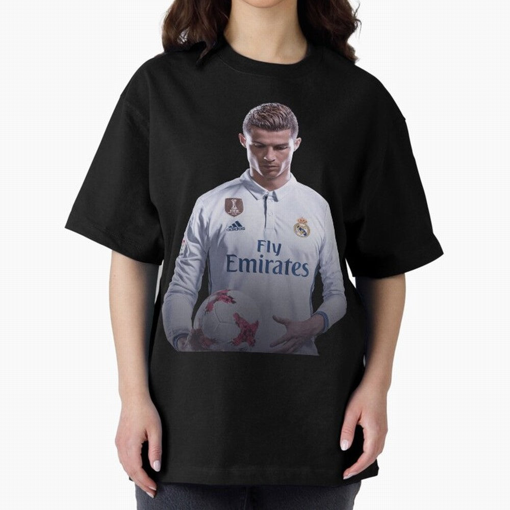 Ronaldo Madrid Jersey Poster Oversized T-Shirt Keep Football History Alive during the FIFA World Cup 2026 Journey through Messi and Cristiano Ronaldo Highlights, Brazil, Portugal and Argentina Pride, Football Festival Excitement, Trophy Ambitions,