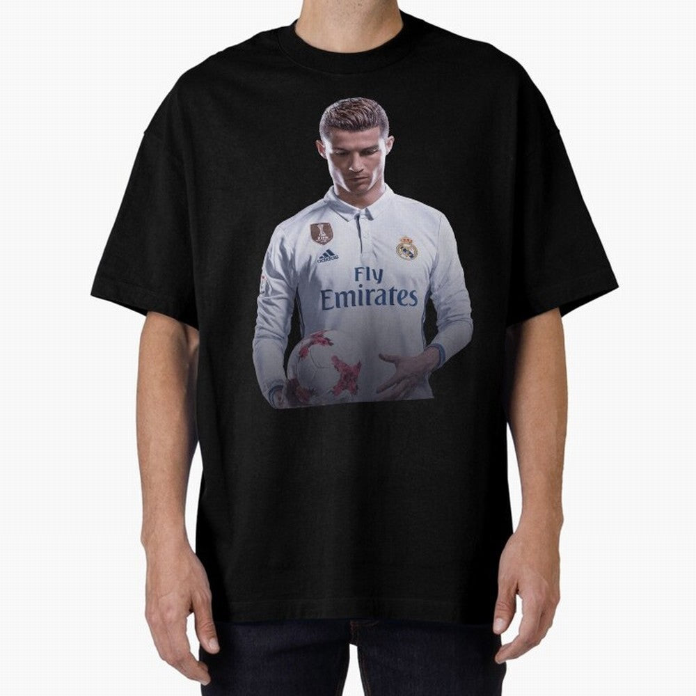Ronaldo Madrid Jersey Poster Oversized T-Shirt Keep Football History Alive during the FIFA World Cup 2026 Journey through Messi and Cristiano Ronaldo Highlights, Brazil, Portugal and Argentina Pride, Football Festival Excitement, Trophy Ambitions,