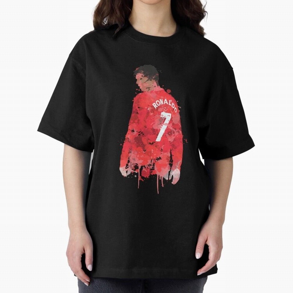 Cristiano Ronaldo - Manchester United Legend Art Oversized T-Shirt Keep the Legacy of FIFA World Cup 2026 Group Stage Spirit, Centered on Portugal, Cristiano Ronaldo, Haaland and CR7, Fan Favorite Moments, National Team Passion, Big Match Drama and