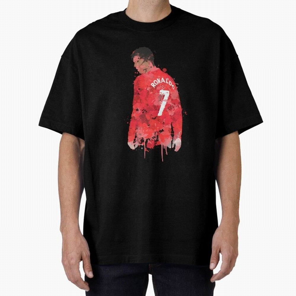 Cristiano Ronaldo - Manchester United Legend Art Oversized T-Shirt Keep the Legacy of FIFA World Cup 2026 Group Stage Spirit, Centered on Portugal, Cristiano Ronaldo, Haaland and CR7, Fan Favorite Moments, National Team Passion, Big Match Drama and