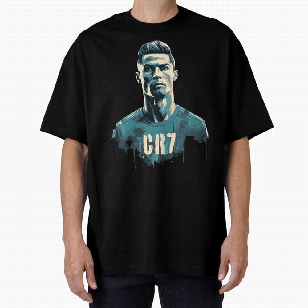 CR7 Oversized T-Shirt Experience FIFA World Cup 2026 Spirit, Driven by Portugal, Mbappe and Neymar, Retro Football Energy, Iconic Rivalries, Trophy Chase Drama and Stadium Atmosphere; Ideal for Fans Who Follow Messi, Cristiano Ronaldo, CR7, Mbappe,