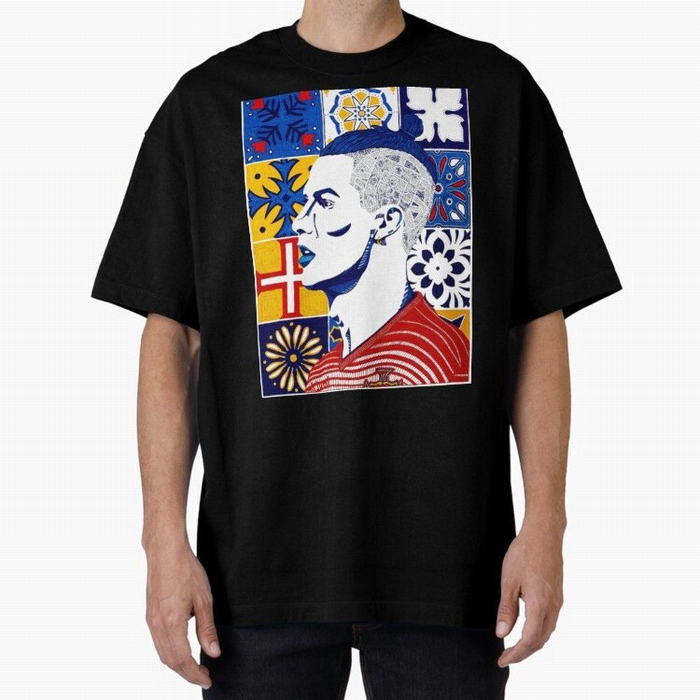 Cristiano Ronaldo Cristiano Ronaldo Azulejos Oversized T-Shirt Bring World Football Passion into Global Football Passion for FIFA World Cup 2026 USA Canada Mexico, with Neymar, England and Germany, Classic Soccer Heritage, Championship Pressure,