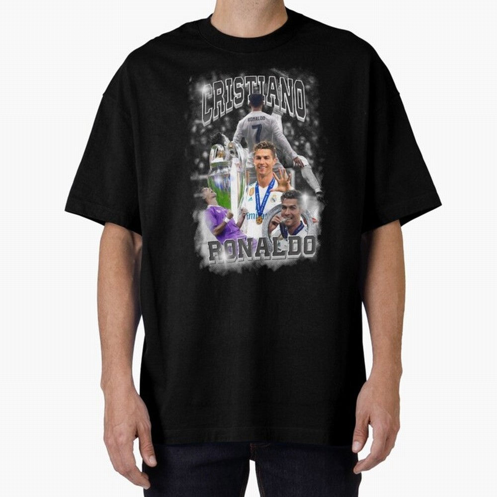 Cristiano Ronaldo Oversized T-Shirt Live for the Drama of FIFA World Cup 2026 for Fans of Neymar and Brazil, Bringing Fan Favorite Moments, National Team Passion, Big Match Drama and Soccer History; Ideal for Fans Who Follow Messi, Cristiano