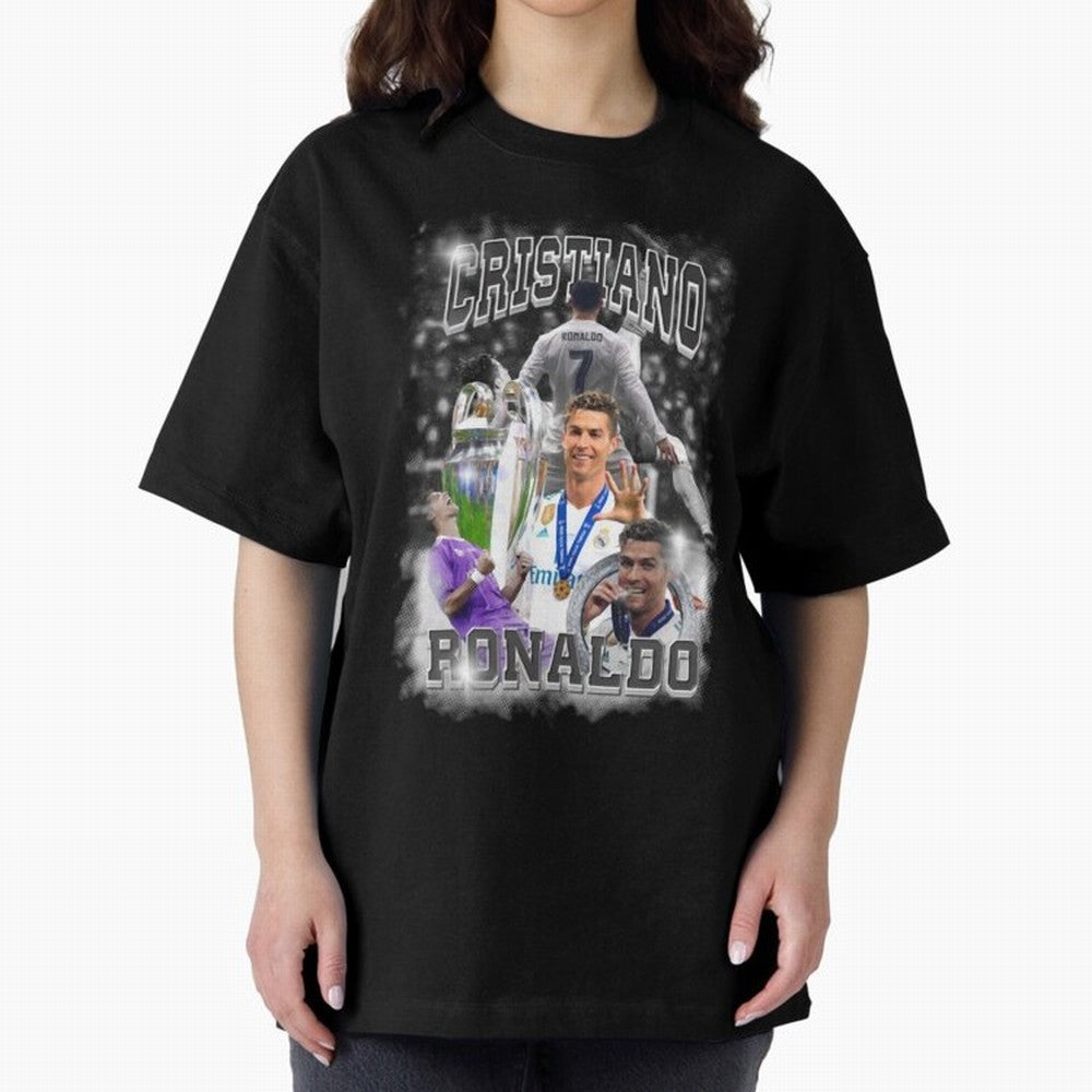 Cristiano Ronaldo Oversized T-Shirt Live for the Drama of FIFA World Cup 2026 for Fans of Neymar and Brazil, Bringing Fan Favorite Moments, National Team Passion, Big Match Drama and Soccer History; Ideal for Fans Who Follow Messi, Cristiano