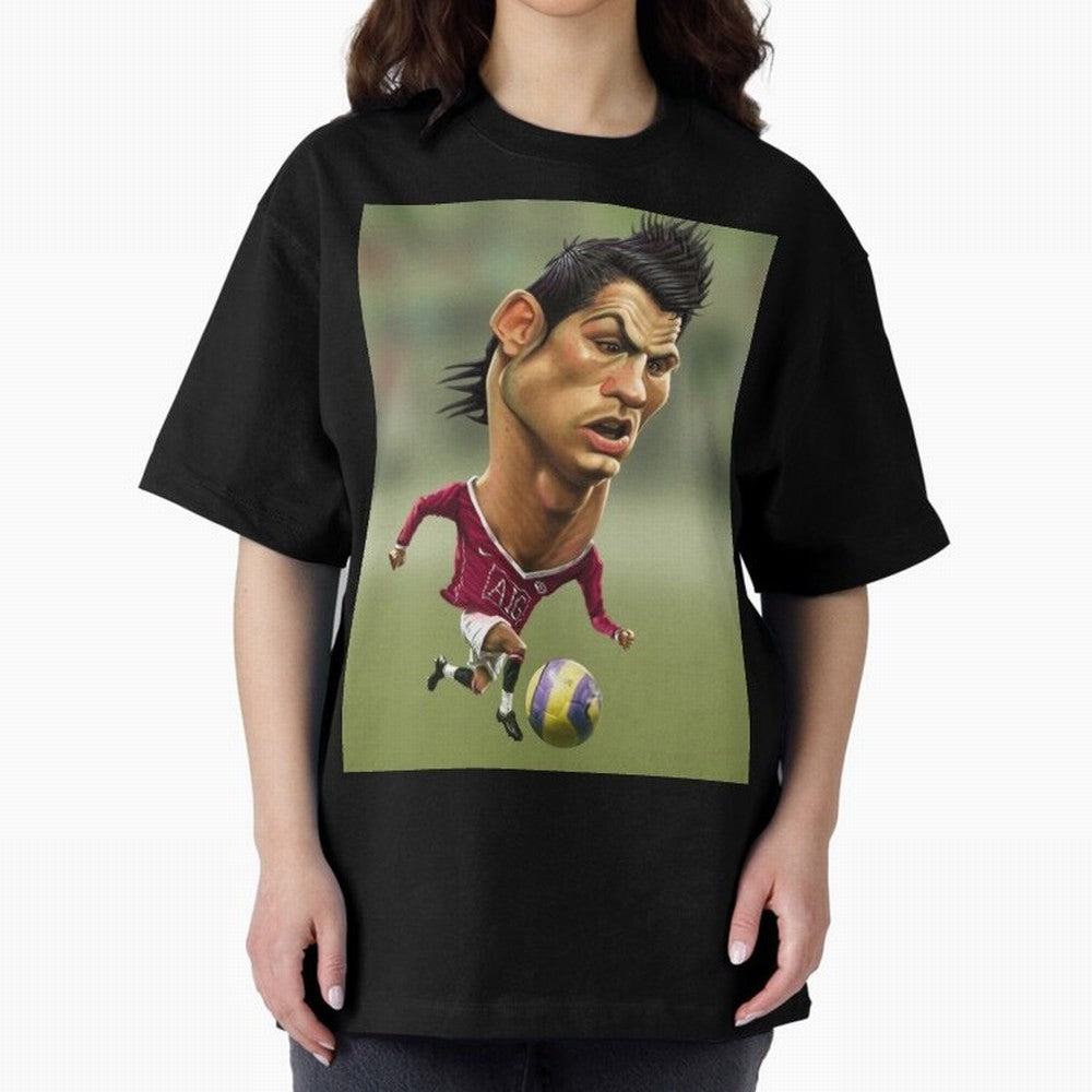 CR7 Cristiano Oversized T-Shirt Celebrate Unforgettable Nights in Global Football Passion for FIFA World Cup 2026 USA Canada Mexico, Centered on Messi and Cristiano Ronaldo, Argentina, Vintage Soccer Flavor, Modern Football Stars, National Flags