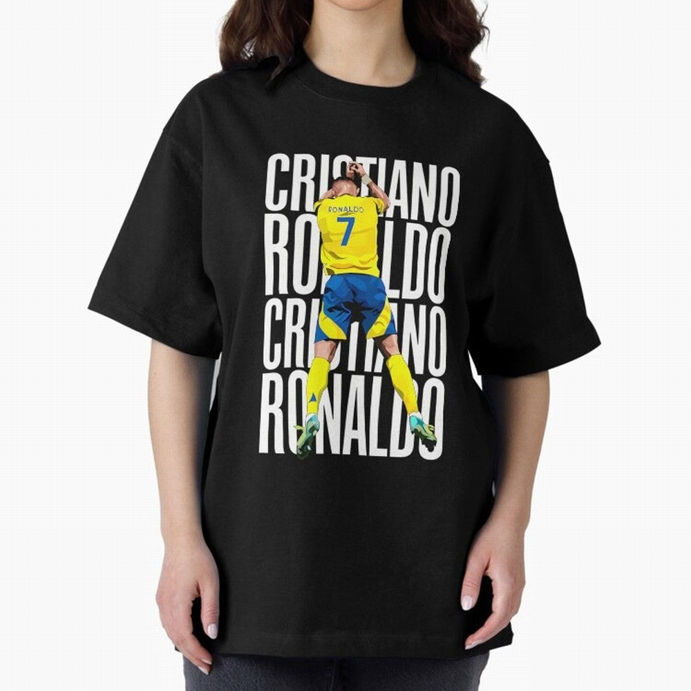 Cristiano Ronaldo Siuuuu Celebration Oversized T-Shirt Bring International Match Energy to FIFA World Cup 2026 Highlighting Messi and Cristiano Ronaldo, Brazil Energy, Soccer Culture, Superstar Moments, National Team Dreams and Competitive Fire;