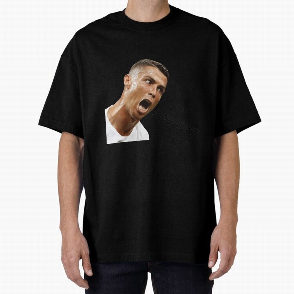 Cristiano Ronaldo Siuuu Meme Oversized T-Shirt Follow the Road to the FIFA World Cup 2026 USA Canada Mexico Journey through Messi, Neymar and Mbappe Highlights, Portugal, Spain and Germany Pride, Football Passion, Legendary Performances, Festival