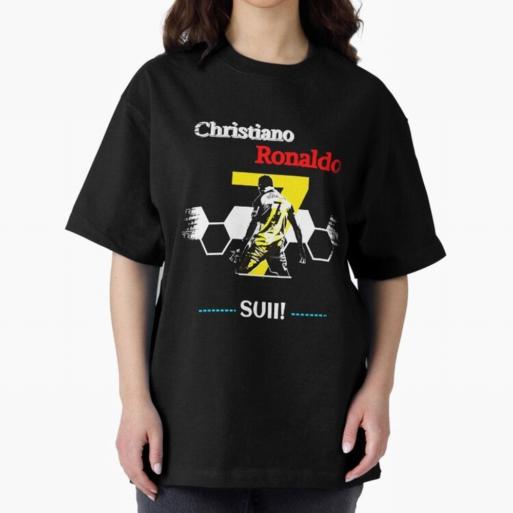 Cristiano Ronaldo Cr7 Oversized T-Shirt Treasure Global Football Passion for FIFA World Cup 2026 Group Stage, Featuring Mbappe and Neymar, Portugal, Supporter Pride, Iconic Celebrations, Legendary Names and Global Match Day Energy; Great for