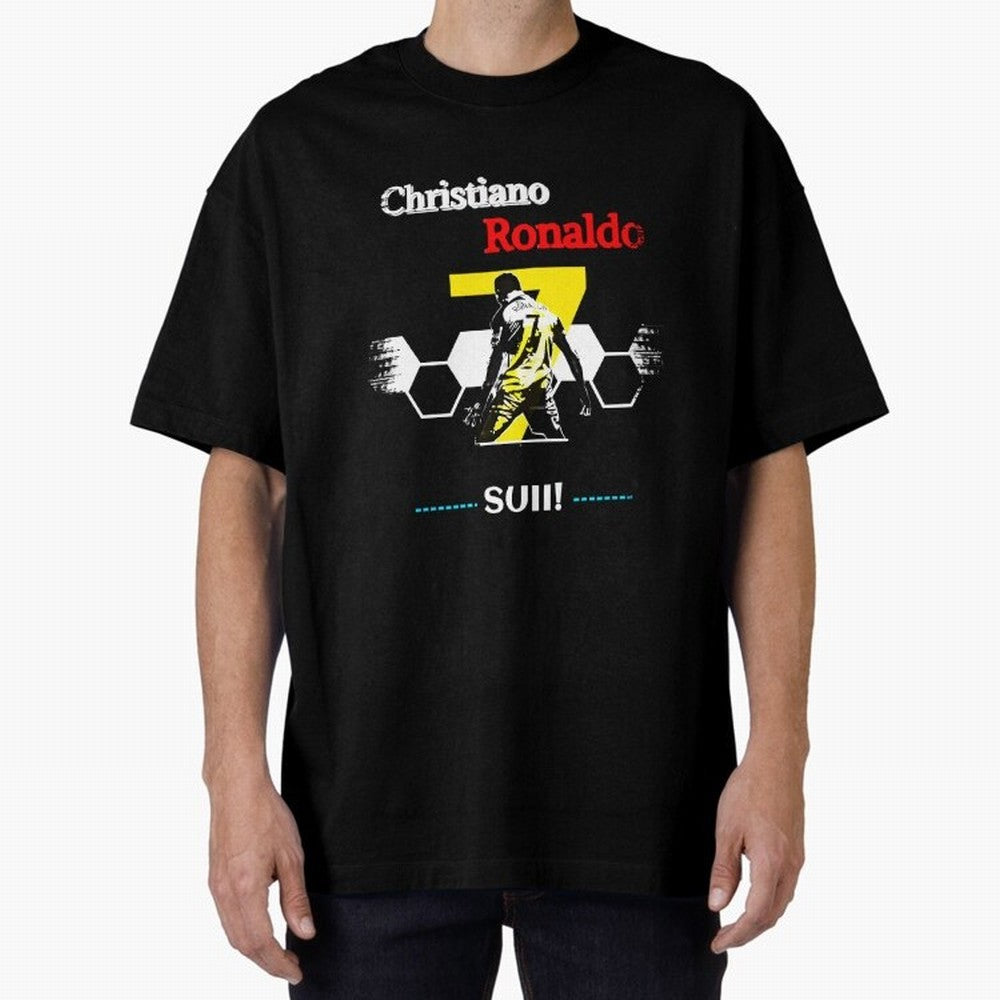 Cristiano Ronaldo Cr7 Oversized T-Shirt Treasure Global Football Passion for FIFA World Cup 2026 Group Stage, Featuring Mbappe and Neymar, Portugal, Supporter Pride, Iconic Celebrations, Legendary Names and Global Match Day Energy; Great for