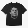 Cristiano Ronaldo Cristiano Ronaldo Halftone style Oversized T-Shirt Elevate the FIFA World Cup 2026 USA Canada Mexico Journey through Messi Highlights, Argentina, France and Brazil Pride, Classic Soccer Heritage, Championship Pressure, Fan Loyalty