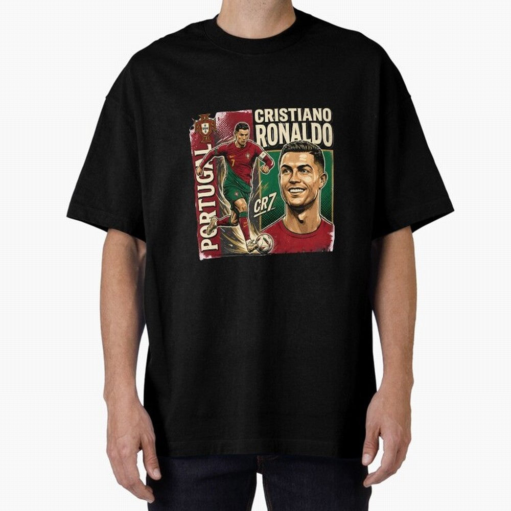 Ronaldo Portugal Vintage Oversized T-Shirt Discover FIFA World Cup 2026 USA Canada Mexico for Fans of Haaland and Mbappe and Argentina, Bringing Stadium Memories, Football Loyalty, International Chants and Championship Tradition; Perfect for